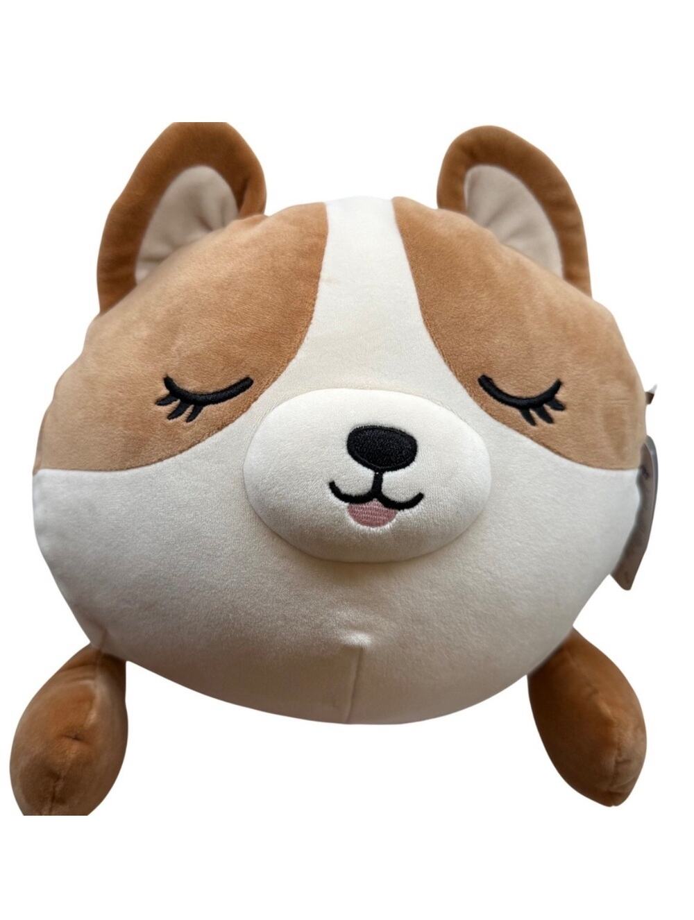 NWT Squishmallow Sleep A Mallow Regina the Corgi Brown White 18” Rare